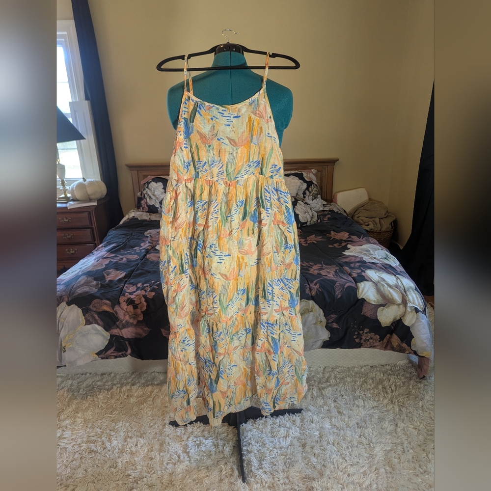 Little Lies- Abstract Floral Dress